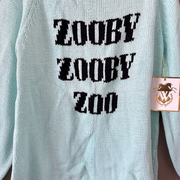 NWT Wildfox Zooby Zoo Oversized 100% Cotton Sweater L - Picture 2 of 8